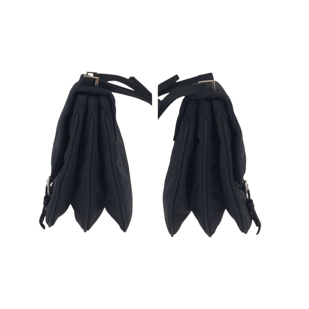 Prada Tessuto Black Silver Nylon Shoulder Bag Pochette — view 8