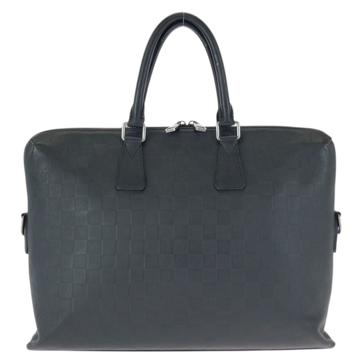 Louis Vuitton Damier Infini Porte Documin Jour Pdj Black Silver Business Bag