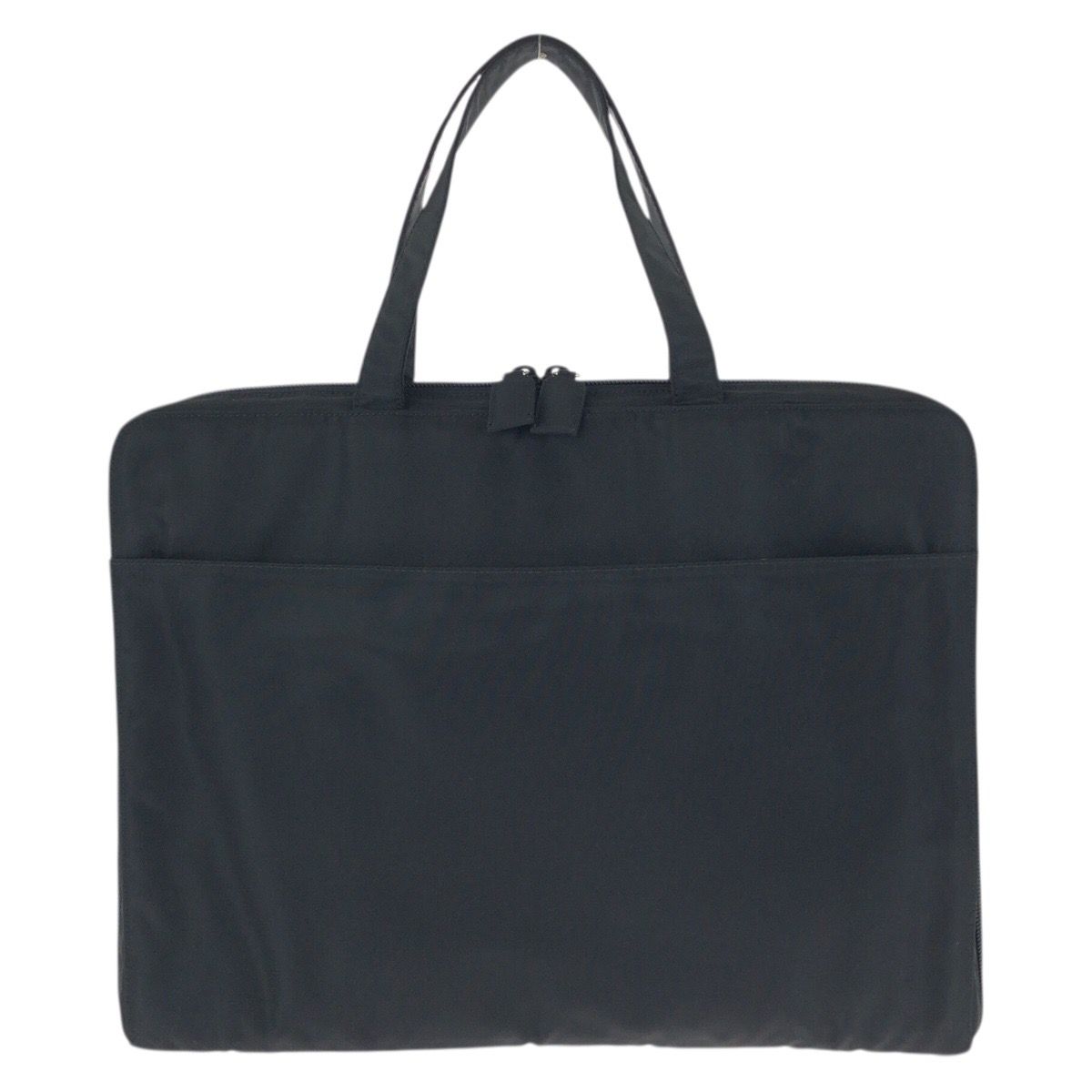 Prada Tessuto Black Silver Nylon Business Briefcase — view 2