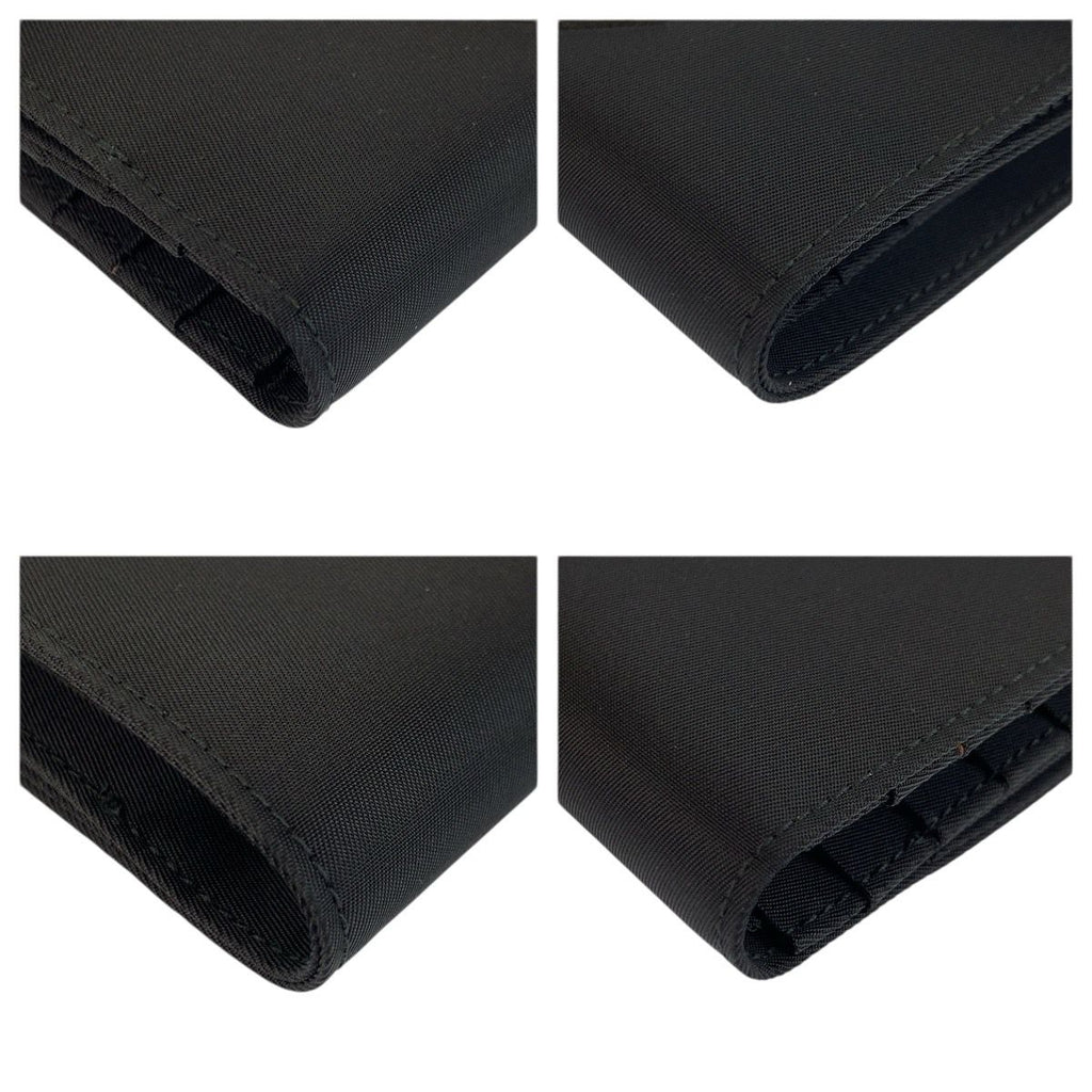 Prada Tessuto Black Silver Nylon Compact Wallet — view 7