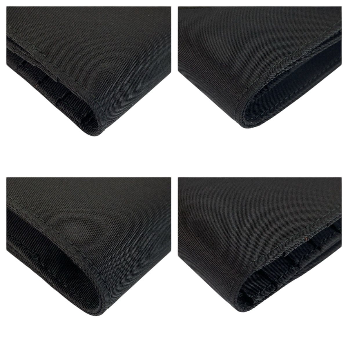 Prada Tessuto Black Silver Nylon Compact Wallet — view 7