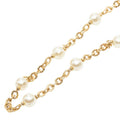 Dior Long Necklace Gold Plated Faux Pearl