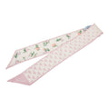Prada Twilly Flower Motif Scarf Pink Multicolor Silk