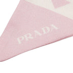 Prada Twilly Flower Motif Scarf Pink Multicolor Silk — view 3