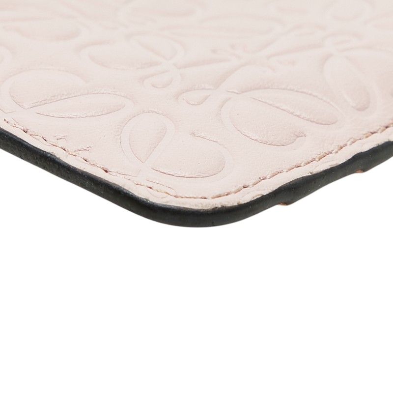 Loewe Anagram Card Case Pink Leather — view 4
