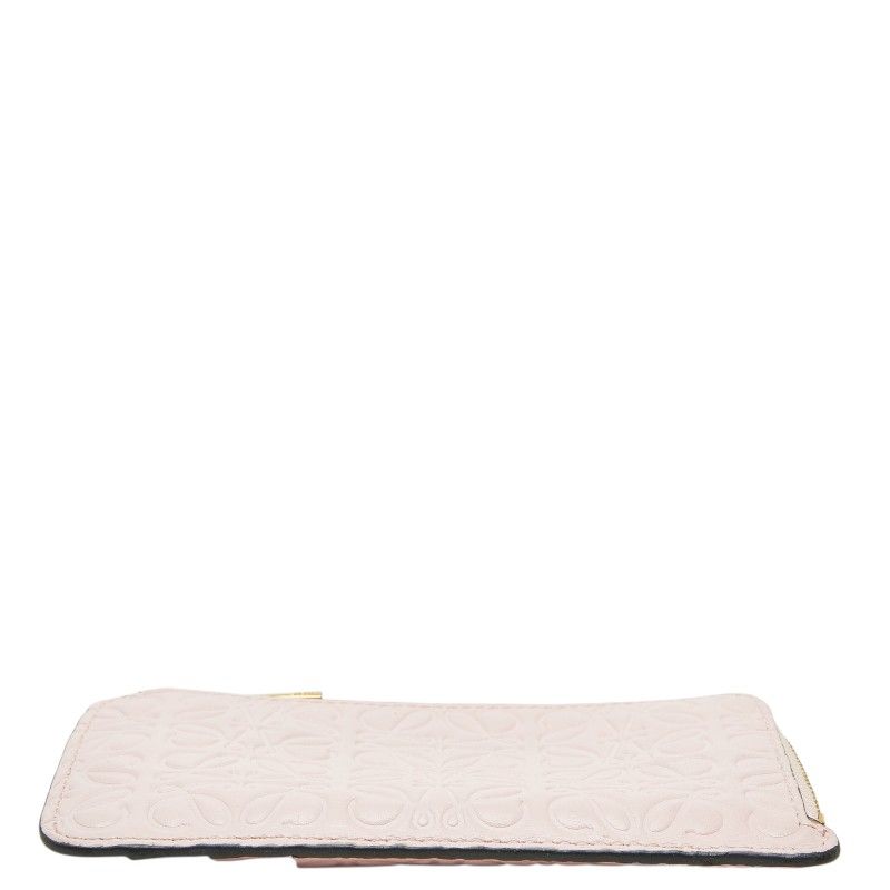Loewe Anagram Card Case Pink Leather — view 3