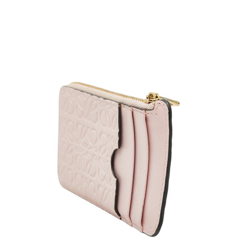 Loewe Anagram Card Case Pink Leather — view 2