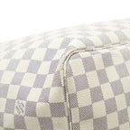 Louis Vuitton Damier Azur Neverfull GM Shoulder Bag Tote White Brown Leather — view 7