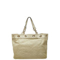 Gucci Guccissima Tote Beige Canvas Leather