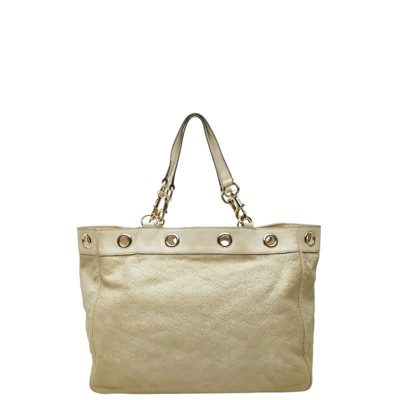 Gucci Guccissima Tote Beige Canvas Leather