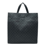 Gucci GG Supreme Tote Shoulder Bag 2-Way Black Leather