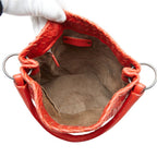 Bottega Veneta Intrecciato Shoulder Bag Orange Leather — view 6