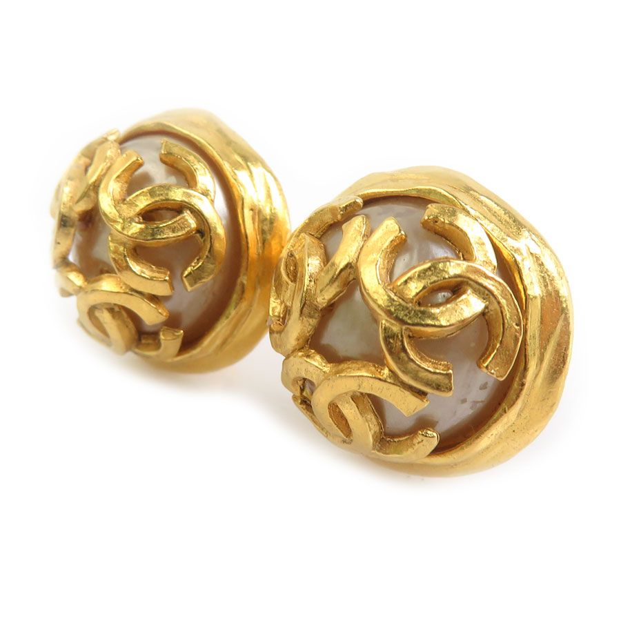 Chanel Earrings Vintee Gold — view 2