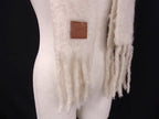 Loewe Scarf Anagram a Ivory 73% Mohair 24% Nylon 3% Fringe — view 2