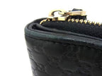 Gucci Wallet Micro Guccissima Zip Around Black Leather Flap Bifold — view 9