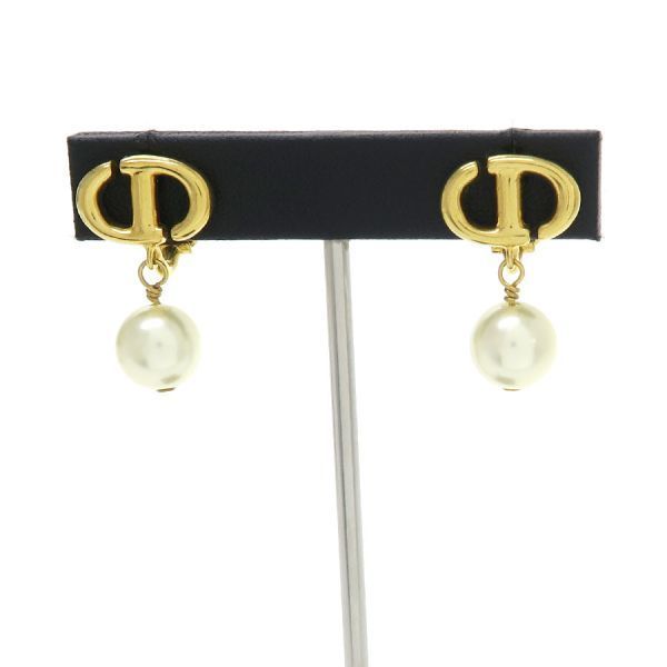 Dior CD Navy Clip Earrings