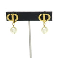 Dior CD Navy Clip Earrings