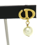 Dior CD Navy Clip Earrings — view 4