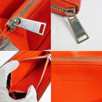 Bottega Veneta Zip Around Wallet Zipper Orange Silver — view 6