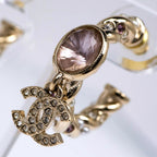 Chanel Earrings B Collection Gold Rhinestone Pearl Style Coco — view 6