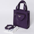 Prada 2-Way Bag Triangle Logo Nappa Leather Purple Raf Simons