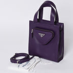 Prada 2-Way Bag Triangle Logo Nappa Leather Purple Raf Simons