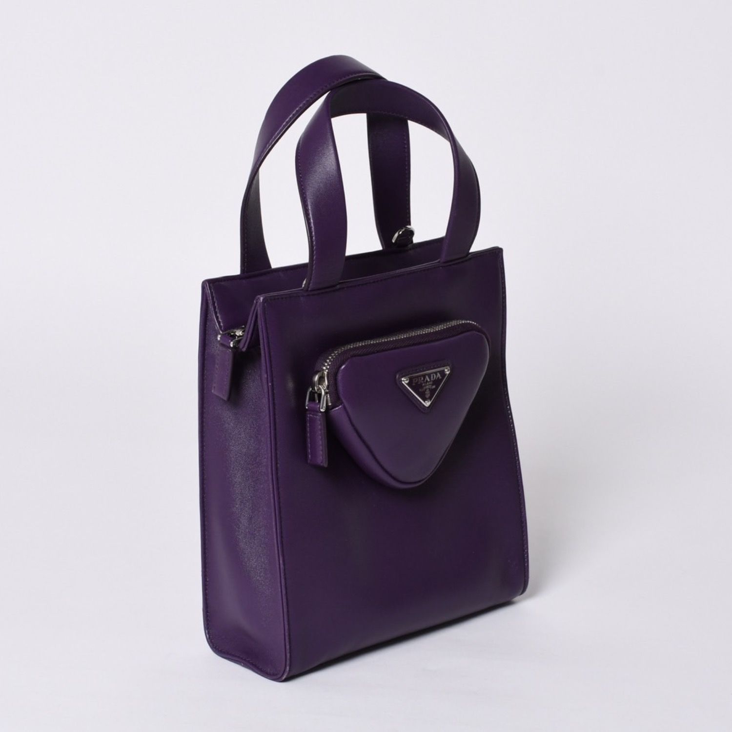 Prada 2-Way Bag Triangle Logo Nappa Leather Purple Raf Simons — view 4