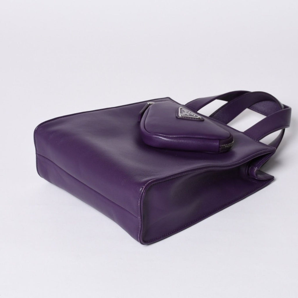 Prada 2-Way Bag Triangle Logo Nappa Leather Purple Raf Simons — view 7