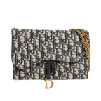 Dior Chain Wallet Saddle