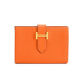 Hermes Card Case Card Holders Orange