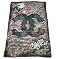 Chanel Logo Shawl Brick Pattern Cashmere Scarf
