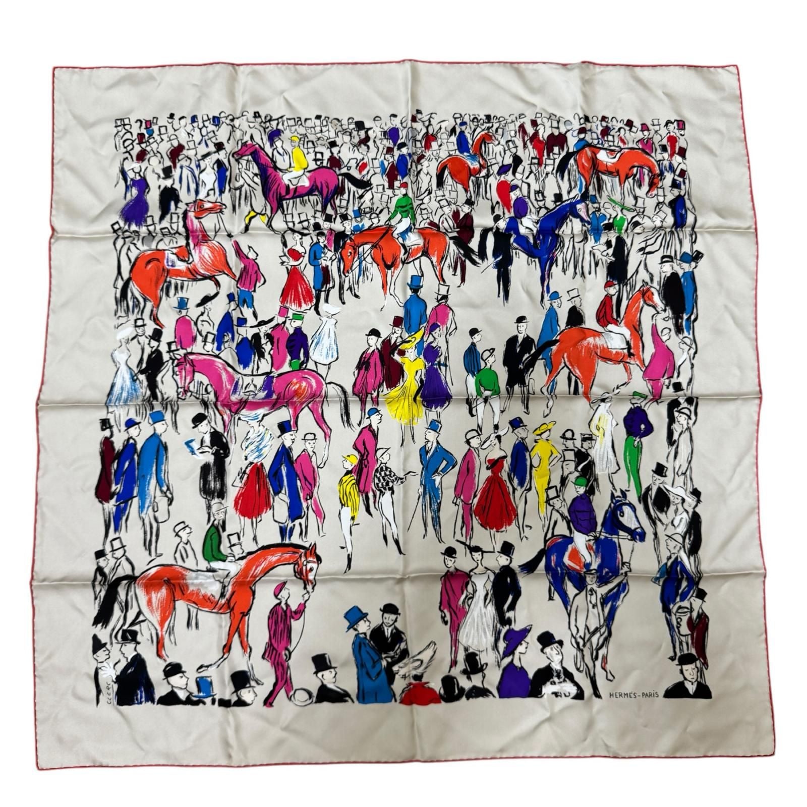 Hermes Carre 90 Paddock Scarf Silk