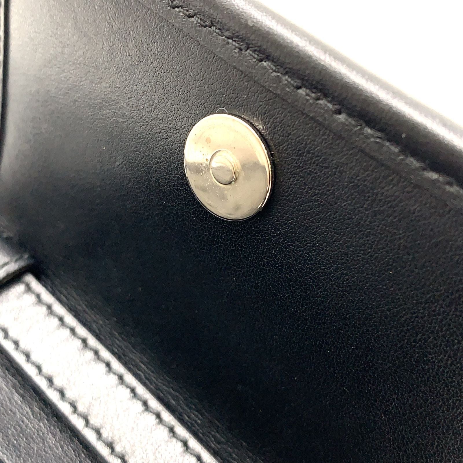 Gucci GG Embossed Mini Bag Leather Black Silver — view 9