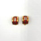 Hermes Enamel Gold Red Earrings — view 5