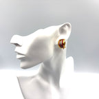 Hermes Enamel Gold Red Earrings — view 7