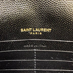 Saint Laurent Paris Cassandra Envelope Chain Wallet Leather Black Shoulder Bag — view 4