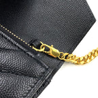 Saint Laurent Paris Cassandra Envelope Chain Wallet Leather Black Shoulder Bag — view 7
