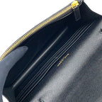 Saint Laurent Paris Cassandra Envelope Chain Wallet Leather Black Shoulder Bag — view 3