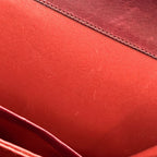 Celine Vintage Leather Bordeaux Shoulder Bag Gold — view 8