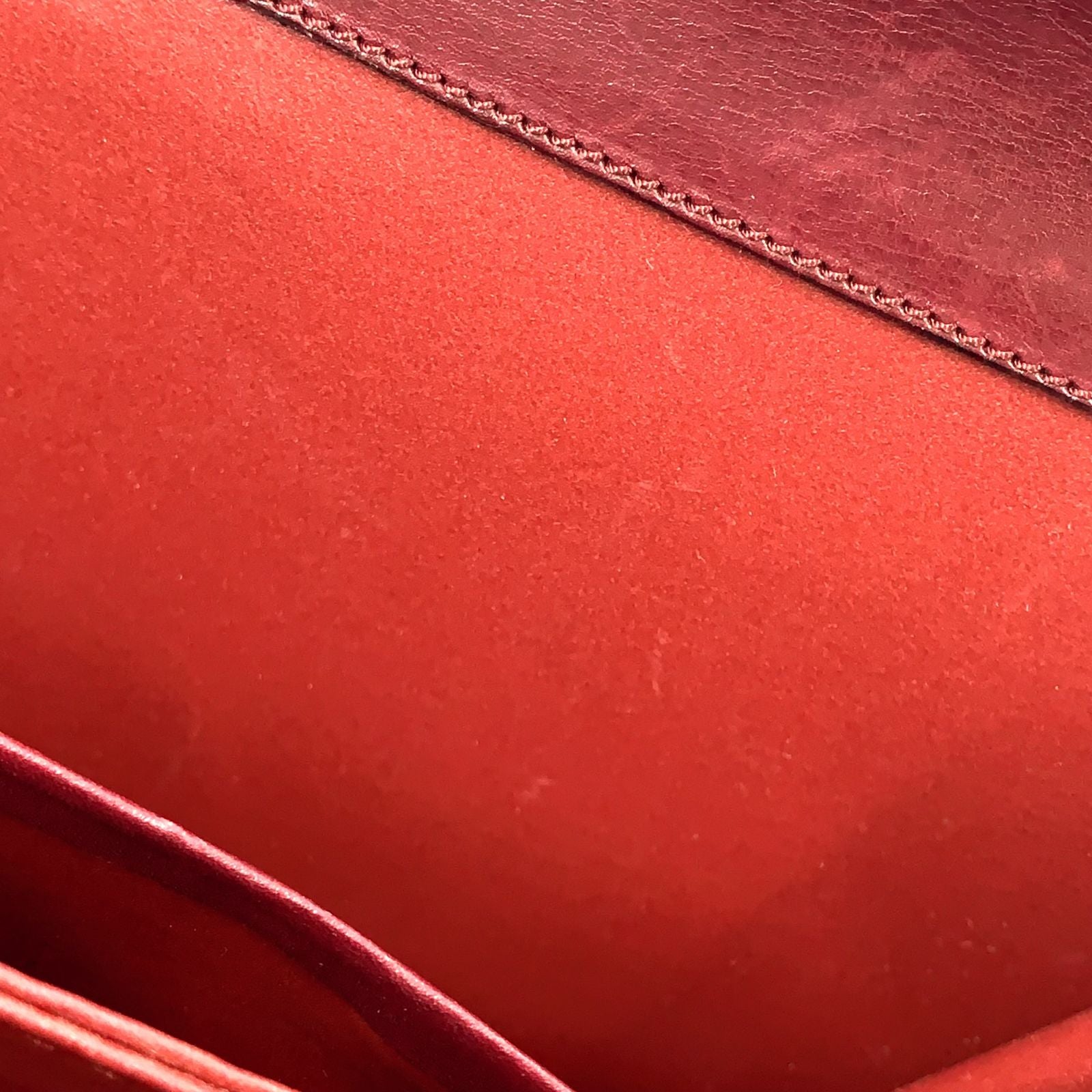 Celine Vintage Leather Bordeaux Shoulder Bag Gold — view 8