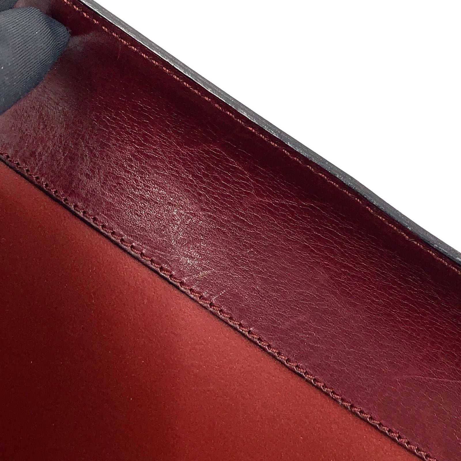 Celine Vintage Leather Bordeaux Shoulder Bag Gold — view 7
