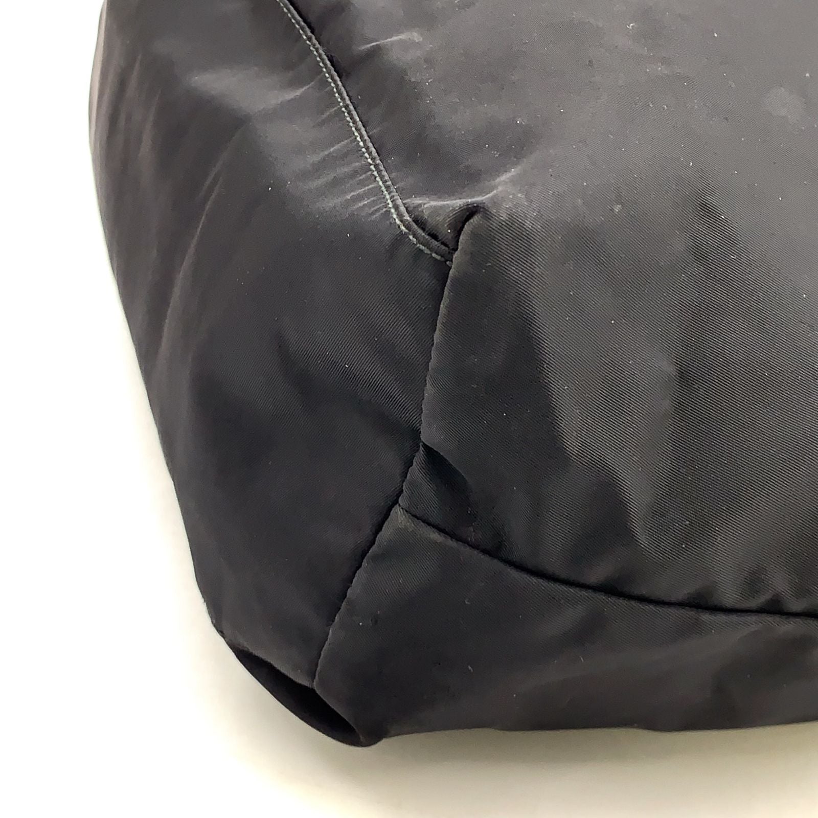 Prada Leather Nylon Black Tote Silver — view 8