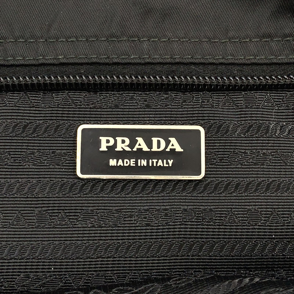 Prada Leather Nylon Black Tote Silver — view 4