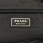 Prada Leather Nylon Black Tote Silver — view 4