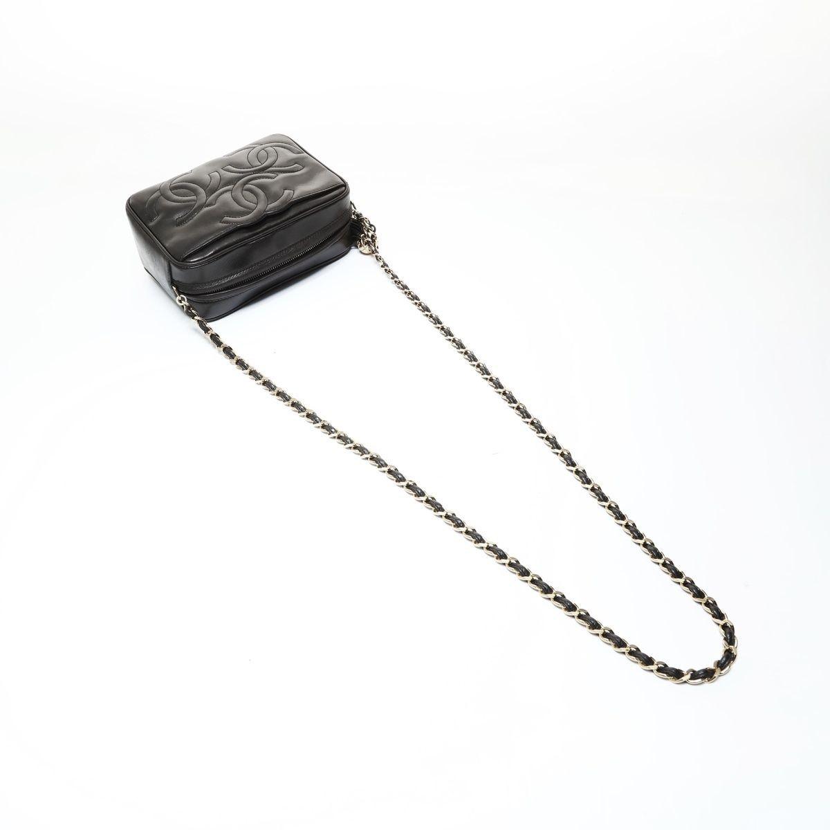 Chanel Shoulder Bag Lambskin Triple Coco Fringe — view 8