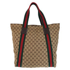 Gucci Sherry Line Beige Brown GG Canvas Tote Shoulder Bag — view 2