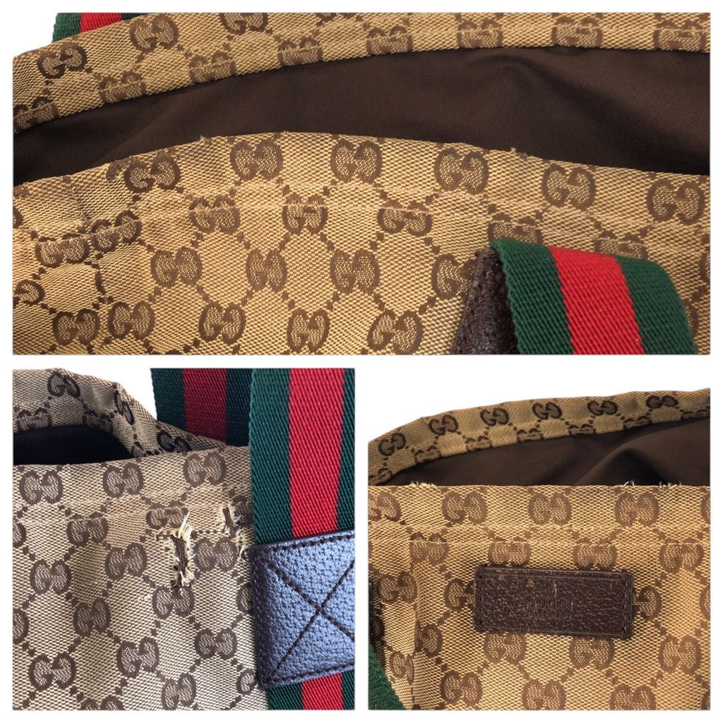 Gucci Sherry Line Beige Brown GG Canvas Tote Shoulder Bag — view 5
