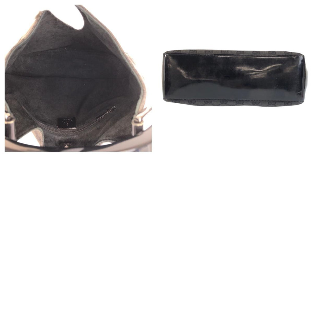 Gucci Black GG Canvas Plastic 001 Hobo Shoulder Bag — view 9