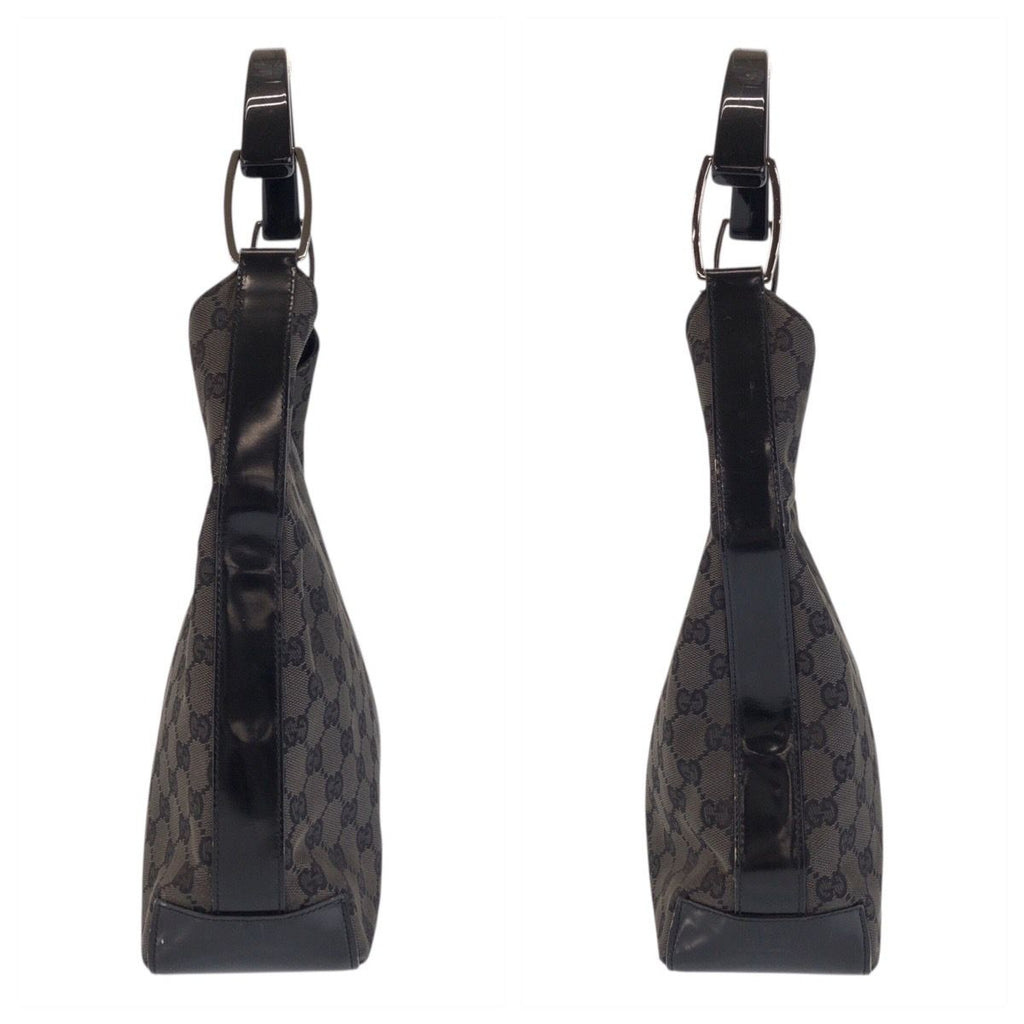 Gucci Black GG Canvas Plastic 001 Hobo Shoulder Bag — view 8