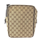 Gucci Beige Brown GG Canvas Leather Shoulder Bag — view 2